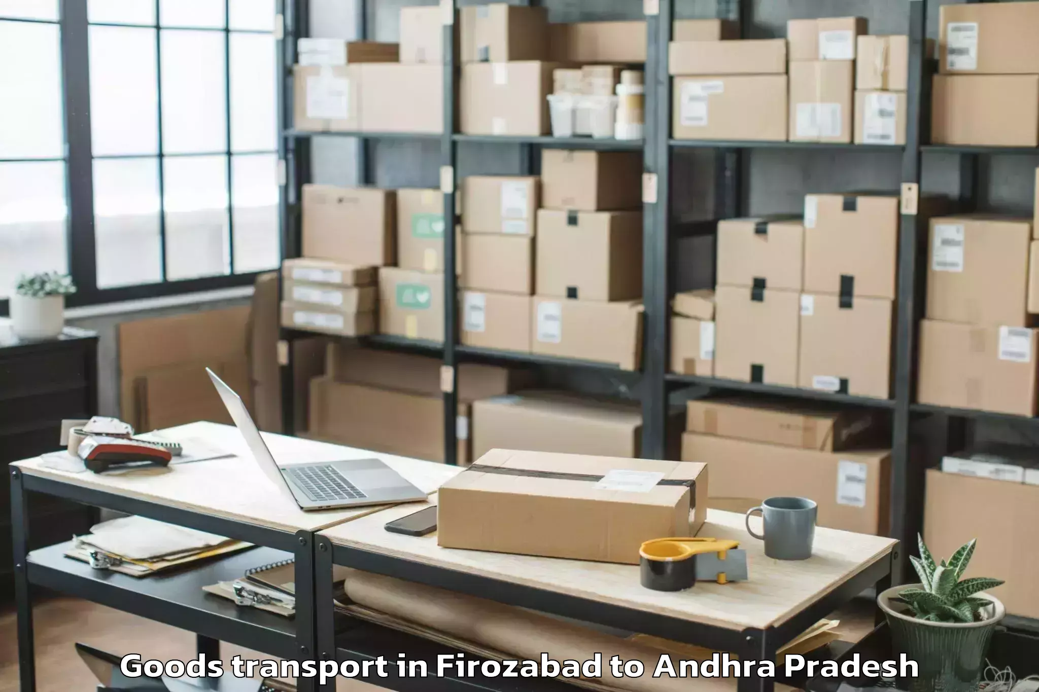 Book Firozabad to Komarolu Goods Transport